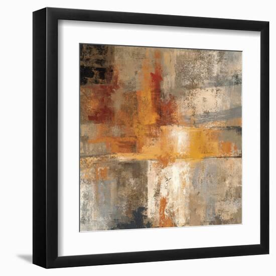 Silver and Amber Crop-null-Framed Art Print