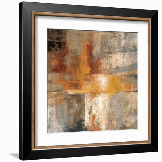 Silver and Amber Crop-null-Framed Art Print