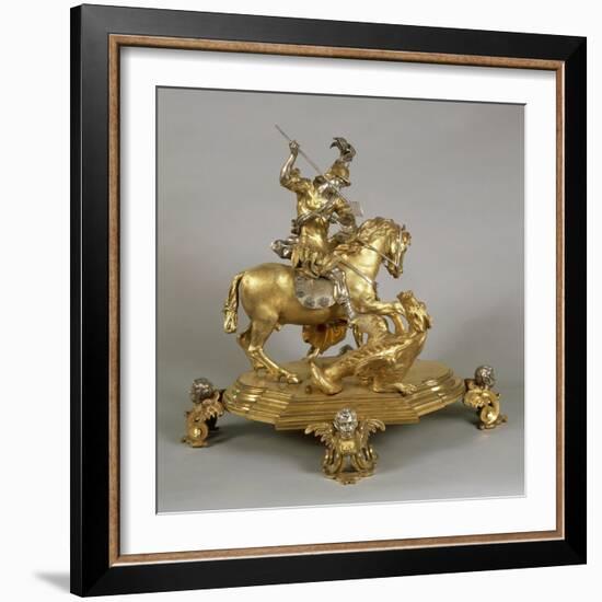 Silver and Gilded Bronze Saint George and the Princess-Lorenzo Vaccaro-Framed Giclee Print