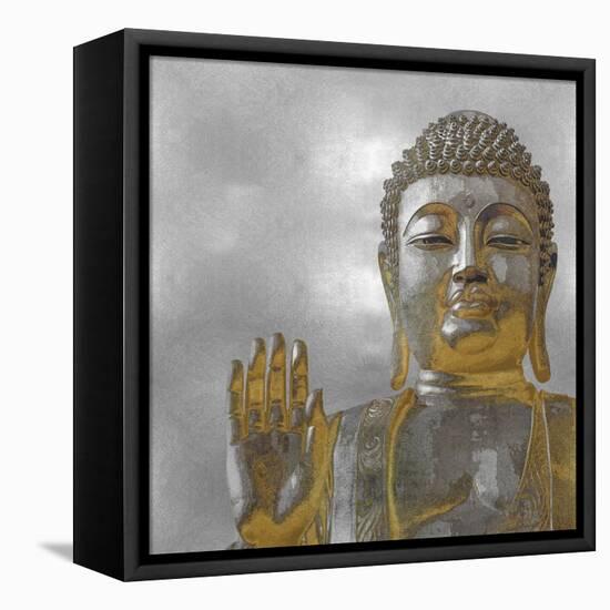 Silver and Gold Buddha-Tom Bray-Framed Stretched Canvas
