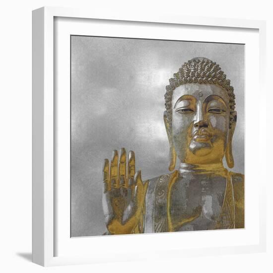 Silver and Gold Buddha-Tom Bray-Framed Art Print