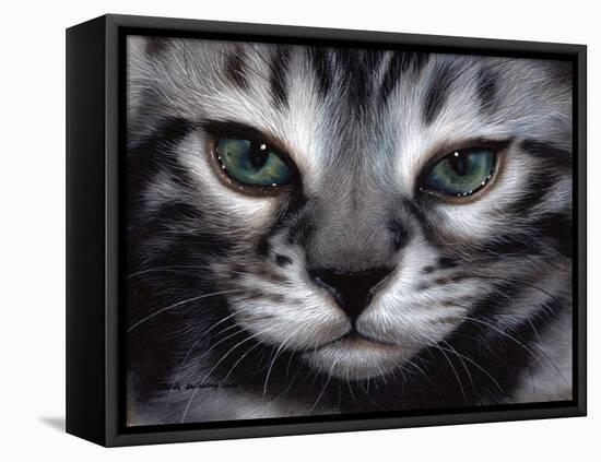 Silver Bengal Cat-Sarah Stribbling-Framed Stretched Canvas