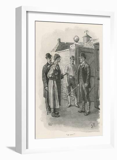 Silver Blaze Holmes is Not Welcomed at the Racing Stables-Sidney Paget-Framed Art Print