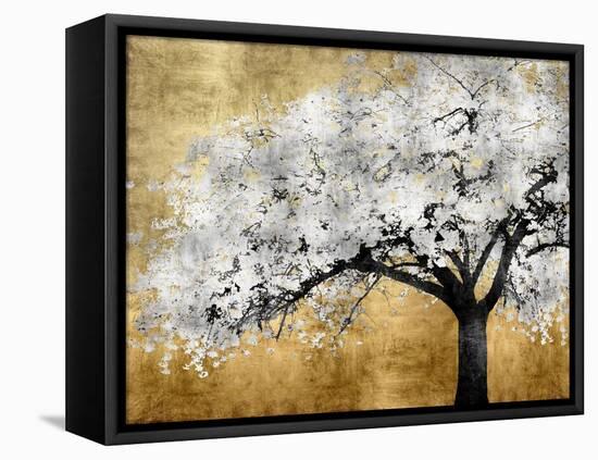 Silver Blossoms-Kate Bennett-Framed Stretched Canvas