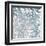 Silver Blue Floral Stamp-Jace Grey-Framed Art Print