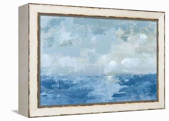 Silver Blue Sea-Pamela Munger-Framed Stretched Canvas