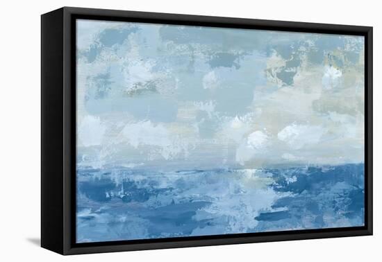 Silver Blue Sea-Pamela Munger-Framed Stretched Canvas