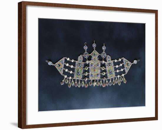 Silver Breastplate with Cloisonne Enamel and Glass, 1900, Algeria-null-Framed Giclee Print