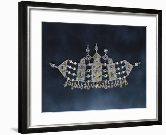 Silver Breastplate with Cloisonne Enamel and Glass, 1900, Algeria-null-Framed Giclee Print