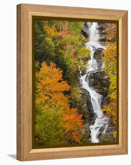 Silver Cascade Waterfall in White Mountains in Autumn, Crawford Notch State Park, New Hampshire-Jerry & Marcy Monkman-Framed Premier Image Canvas