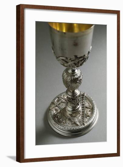 Silver Chalice, Base with Reliefs Representing the Symbols of Jesus Christ's Passion-null-Framed Giclee Print