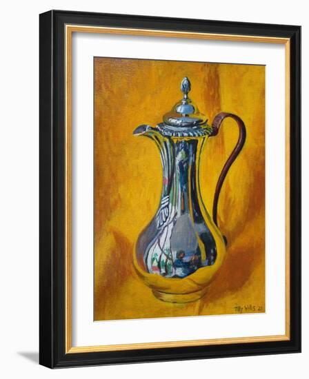 Silver Coffee Pot 2021 (oil)-Tilly Willis-Framed Giclee Print