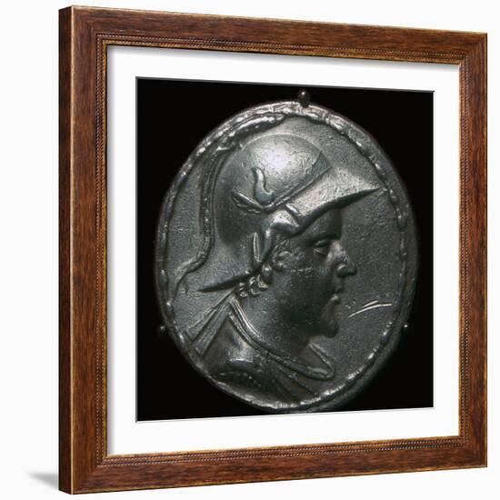 Silver coin of Eucratides I, a King of Bactria. Artist: Unknown-Unknown-Framed Giclee Print