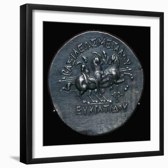 Silver coin of Eucratides I, a King of Bactria. Artist: Unknown-Unknown-Framed Giclee Print