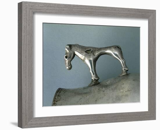 Silver Cup with Zoomorphic Handle-null-Framed Giclee Print