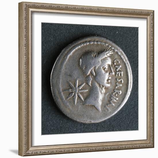 Silver Denarius of Julius Caesar at Time of First Triumvirate, Recto, Roman Coins BC-null-Framed Giclee Print