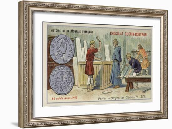 Silver Denier of Chlothar II, 584-null-Framed Giclee Print