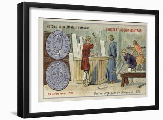 Silver Denier of Chlothar II, 584-null-Framed Giclee Print