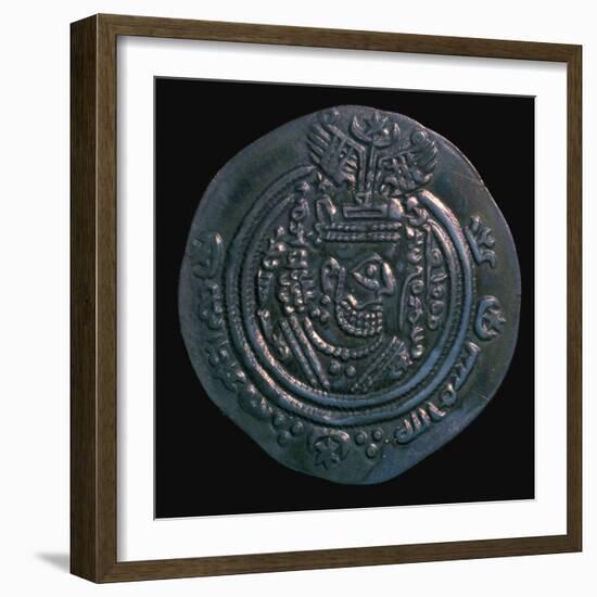 Silver dirham of the governor Abdullah Ibn Khazin, 7th century. Artist: Unknown-Unknown-Framed Giclee Print