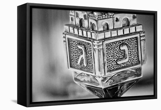 Silver Dreidel-null-Framed Stretched Canvas