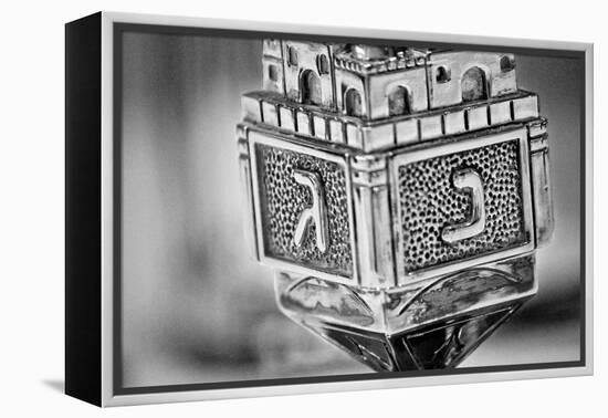 Silver Dreidel-null-Framed Stretched Canvas