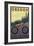 Silver Falls State Park, Oregon - Bicycle Scene-Lantern Press-Framed Art Print