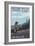 Silver Falls State Park, Oregon - Hiking Scene-Lantern Press-Framed Premium Giclee Print