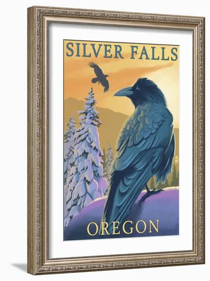 Silver Falls State Park, Oregon - Raven-Lantern Press-Framed Art Print