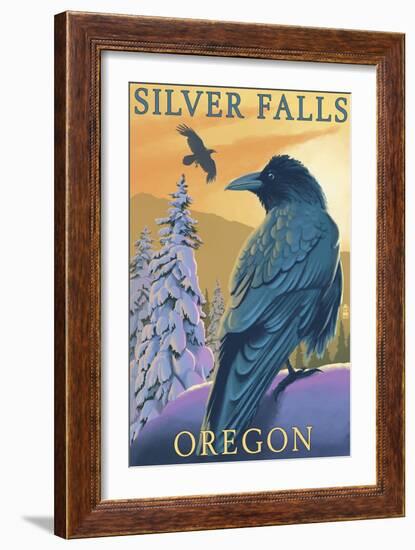 Silver Falls State Park, Oregon - Raven-Lantern Press-Framed Art Print