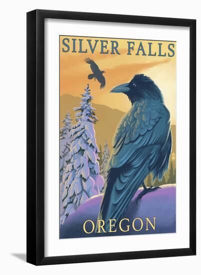 Silver Falls State Park, Oregon - Raven-Lantern Press-Framed Art Print