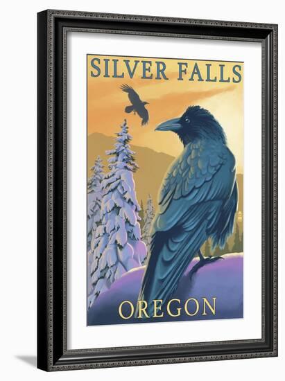 Silver Falls State Park, Oregon - Raven-Lantern Press-Framed Art Print