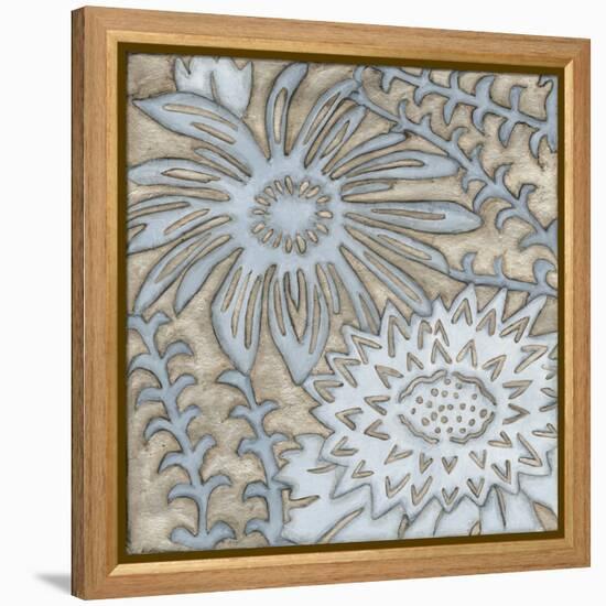 Silver Filigree III-Megan Meagher-Framed Stretched Canvas