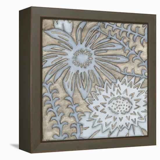 Silver Filigree III-Megan Meagher-Framed Stretched Canvas