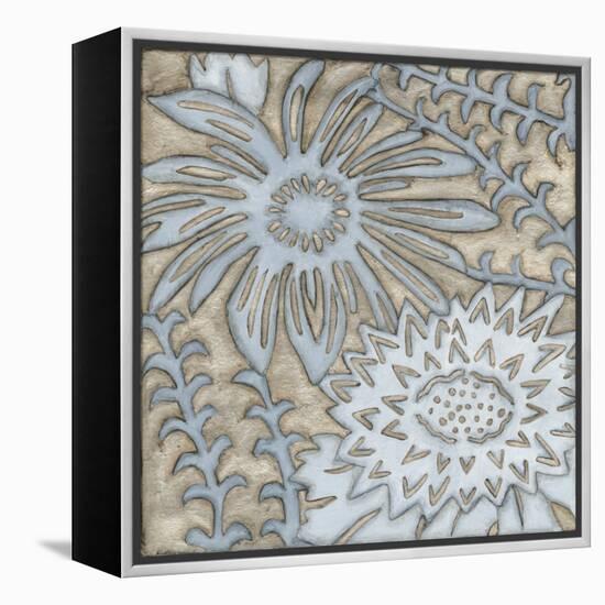 Silver Filigree III-Megan Meagher-Framed Stretched Canvas