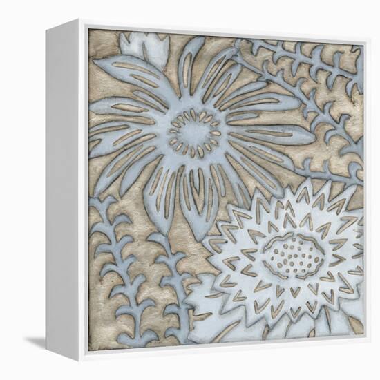 Silver Filigree III-Megan Meagher-Framed Stretched Canvas