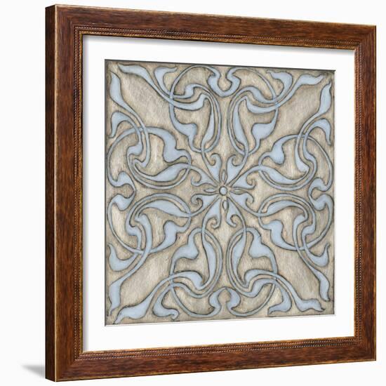 Silver Filigree V-Megan Meagher-Framed Art Print