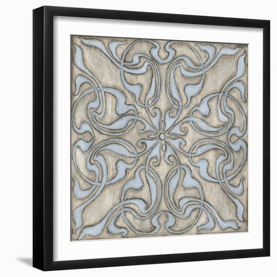 Silver Filigree V-Megan Meagher-Framed Art Print