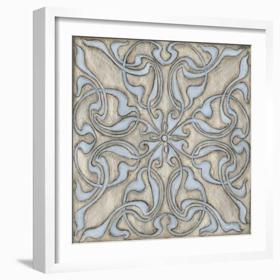 Silver Filigree V-Megan Meagher-Framed Art Print