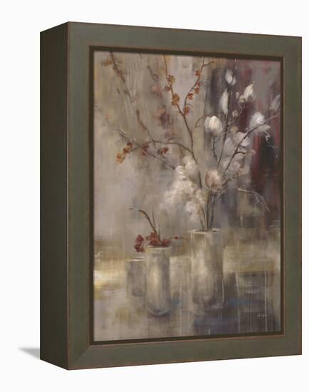 Silver Floral-Simon Addyman-Framed Stretched Canvas