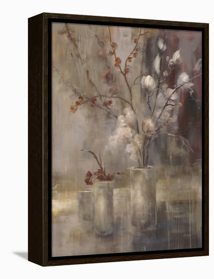 Silver Floral-Simon Addyman-Framed Stretched Canvas
