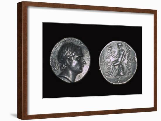 Silver four drachms of King Antiochus III. Artist: Unknown-Unknown-Framed Giclee Print