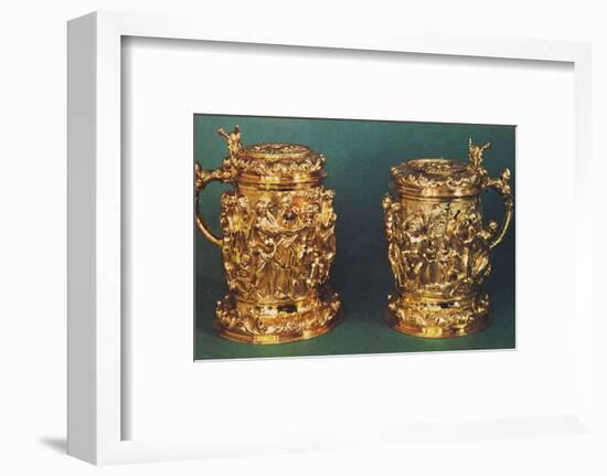 'Silver-gilt tankards, c.1661', 1953-Unknown-Framed Photographic Print