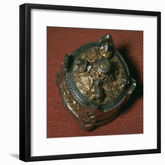 Silver-gilt Viking fibula. Artist: Unknown-Unknown-Framed Giclee Print