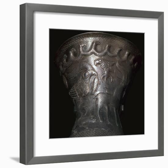 Silver goblet from the Agighiol Treasure, 4th century BC. Artist: Unknown-Unknown-Framed Giclee Print