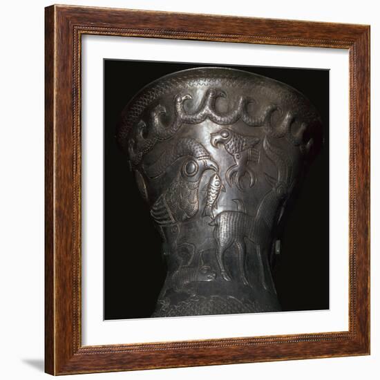 Silver goblet from the Agighiol Treasure, 4th century BC. Artist: Unknown-Unknown-Framed Giclee Print