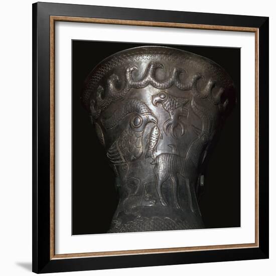 Silver goblet from the Agighiol Treasure, 4th century BC. Artist: Unknown-Unknown-Framed Giclee Print