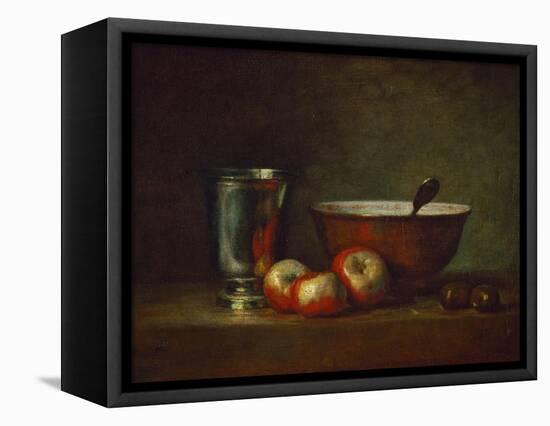 Silver Goblet with Apples-Jean-Baptiste Simeon Chardin-Framed Premier Image Canvas