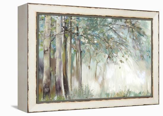 Silver Leaves-Allison Pearce-Framed Stretched Canvas