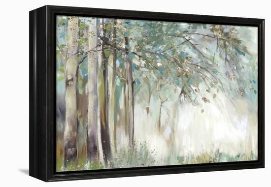 Silver Leaves-Allison Pearce-Framed Stretched Canvas