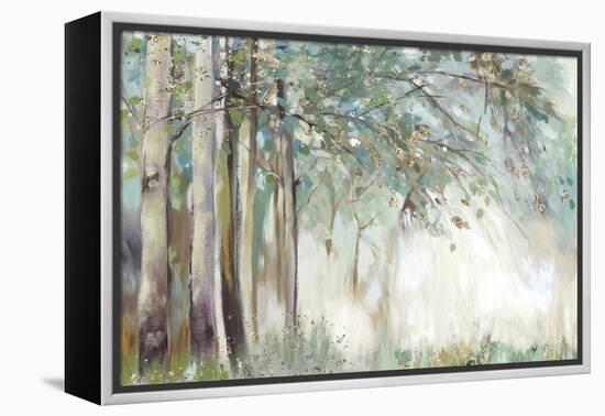 Silver Leaves-Allison Pearce-Framed Stretched Canvas